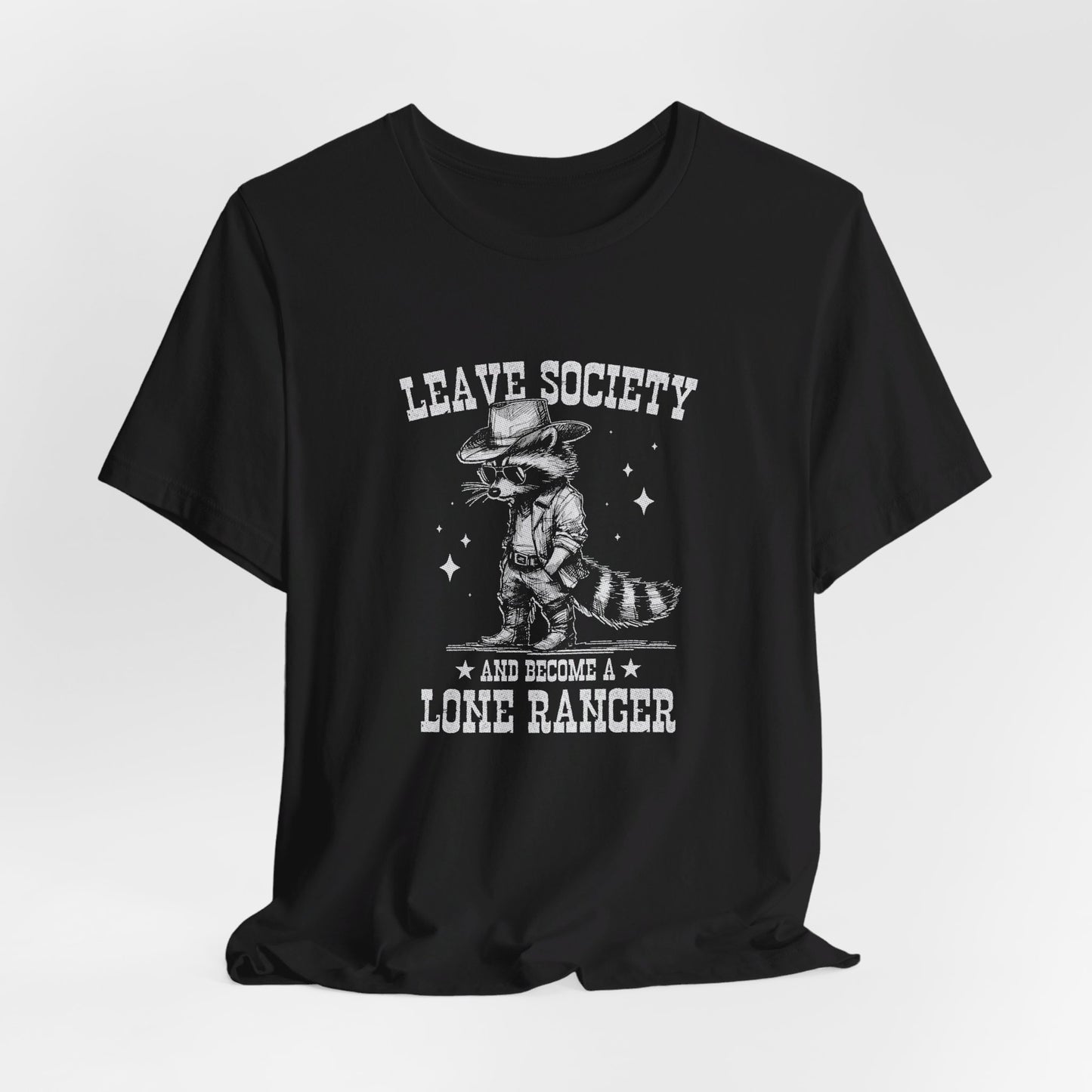 Lone Ranger: Bella Canvas T-shirt with Cowboy Raccoon