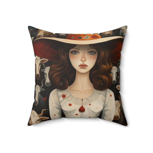 Headstrong Holly's Folk Art Pillow