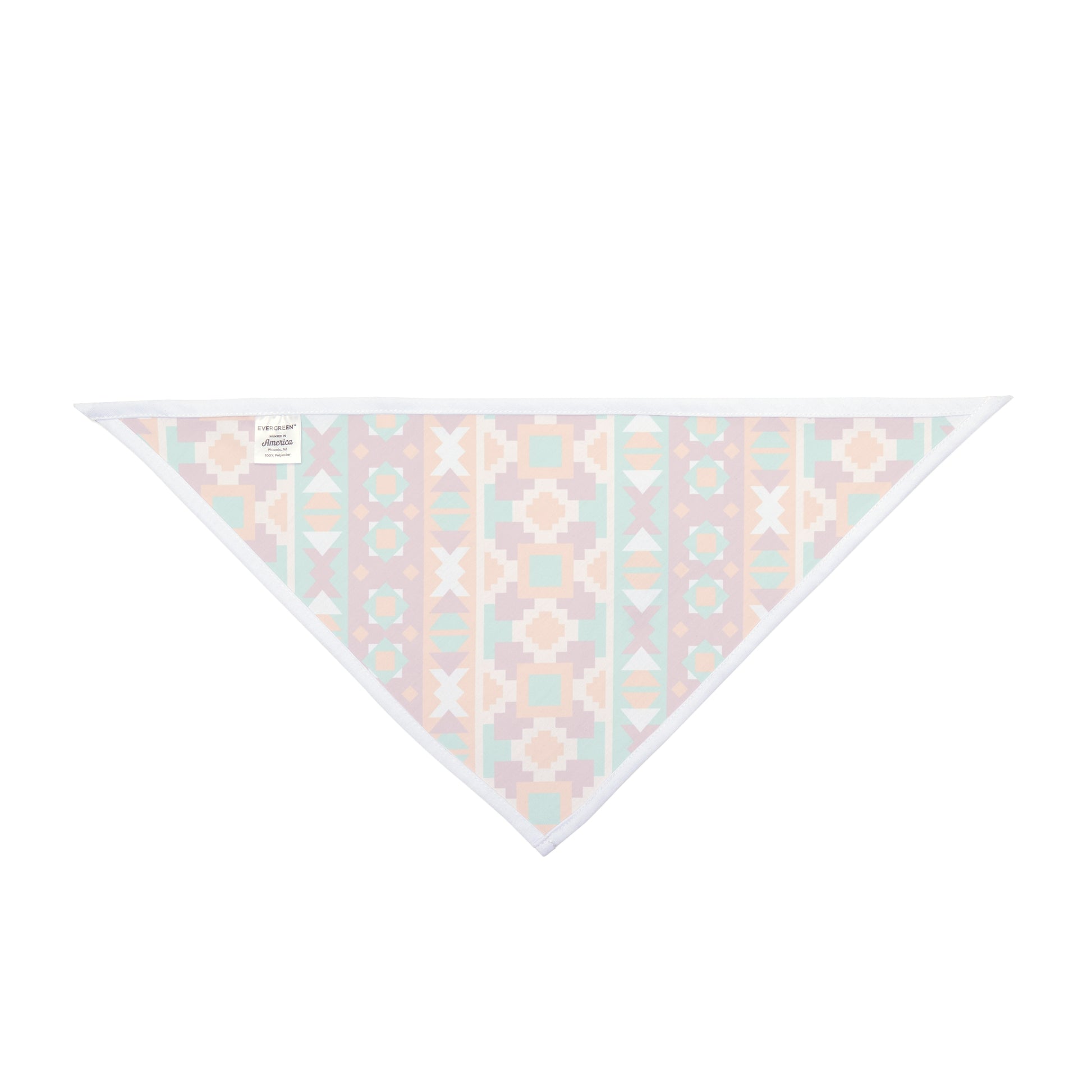 Give your dog a modern and stylish edge with our Geometric Vibes Dog Bandana/Wild Rag. The geometrical pattern in bold colors adds a contemporary flair. Crafted from soft-spun polyester, this wild rag ensures comfort and durability. Make a statement on every outing with this exclusive design, available only at Eliza Singer.