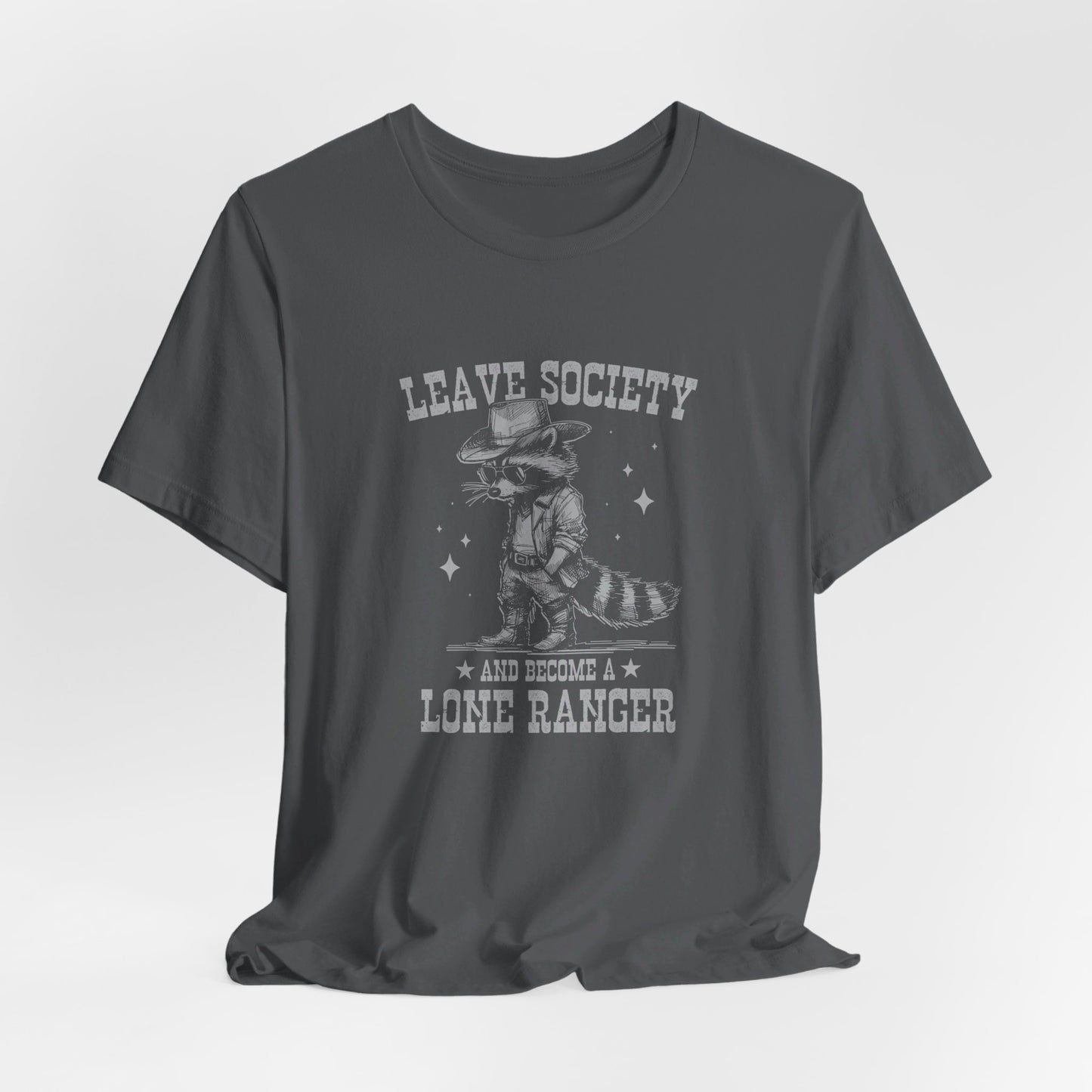 Lone Ranger: Bella Canvas T-shirt with Cowboy Raccoon