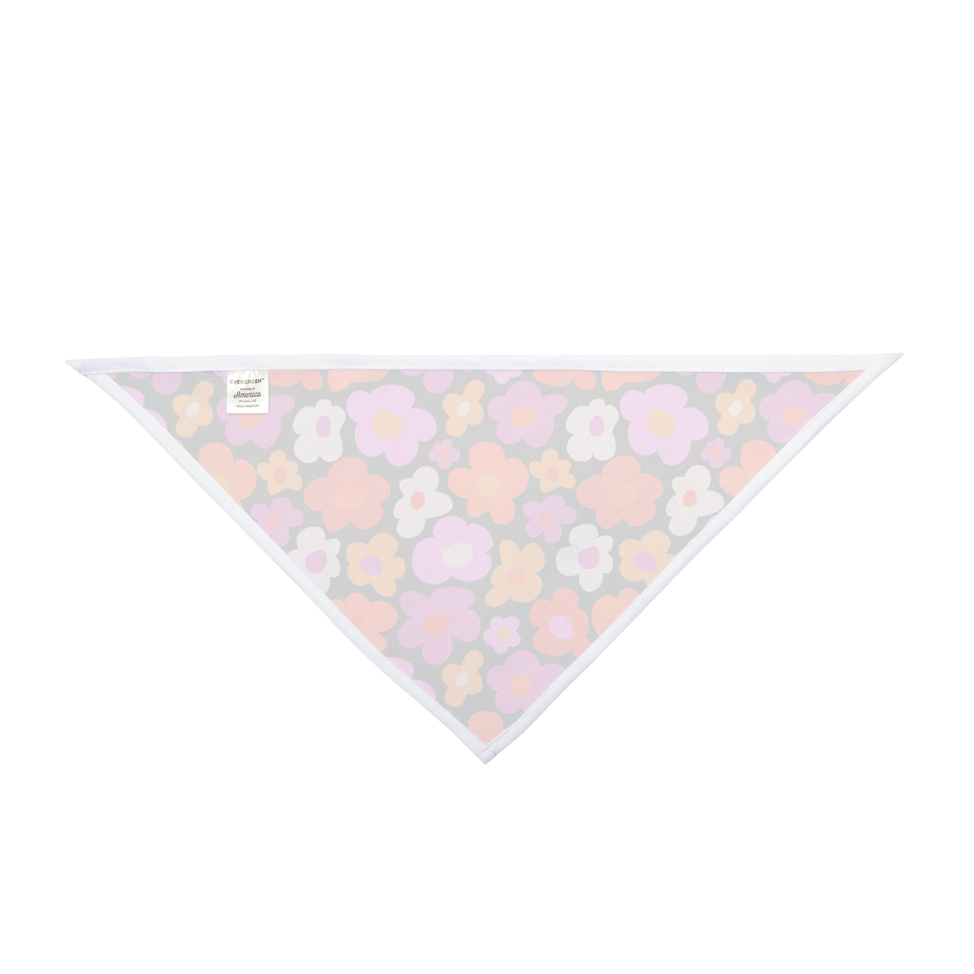 Infuse a bit of retro charm into your dog's style with our Groovy Daisy Dog Bandana/Wild Rag. The groovy daisy pattern in pink, orange, and white on a black background adds a playful and vibrant touch. Crafted from soft-spun polyester, this wild rag ensures comfort and style. Make a fashion statement on every adventure with this exclusive design, available only at Eliza Singer.