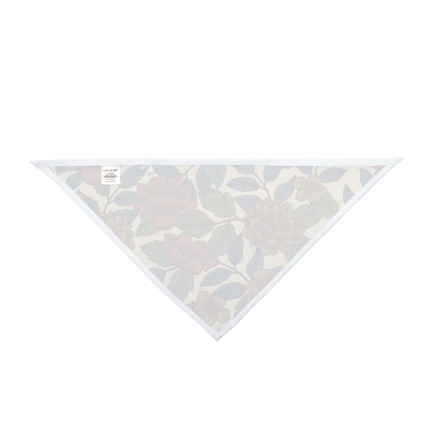 Transport your pup to a bygone era with our Vintage Charm Dog Bandana/Wild Rag. The vintage floral pattern on a mustard, burgundy, sand background with navy elements exudes timeless elegance. Crafted from soft-spun polyester, this wild rag ensures comfort and style. Elevate your dog's look with this exclusive design, available only at Eliza Singer.