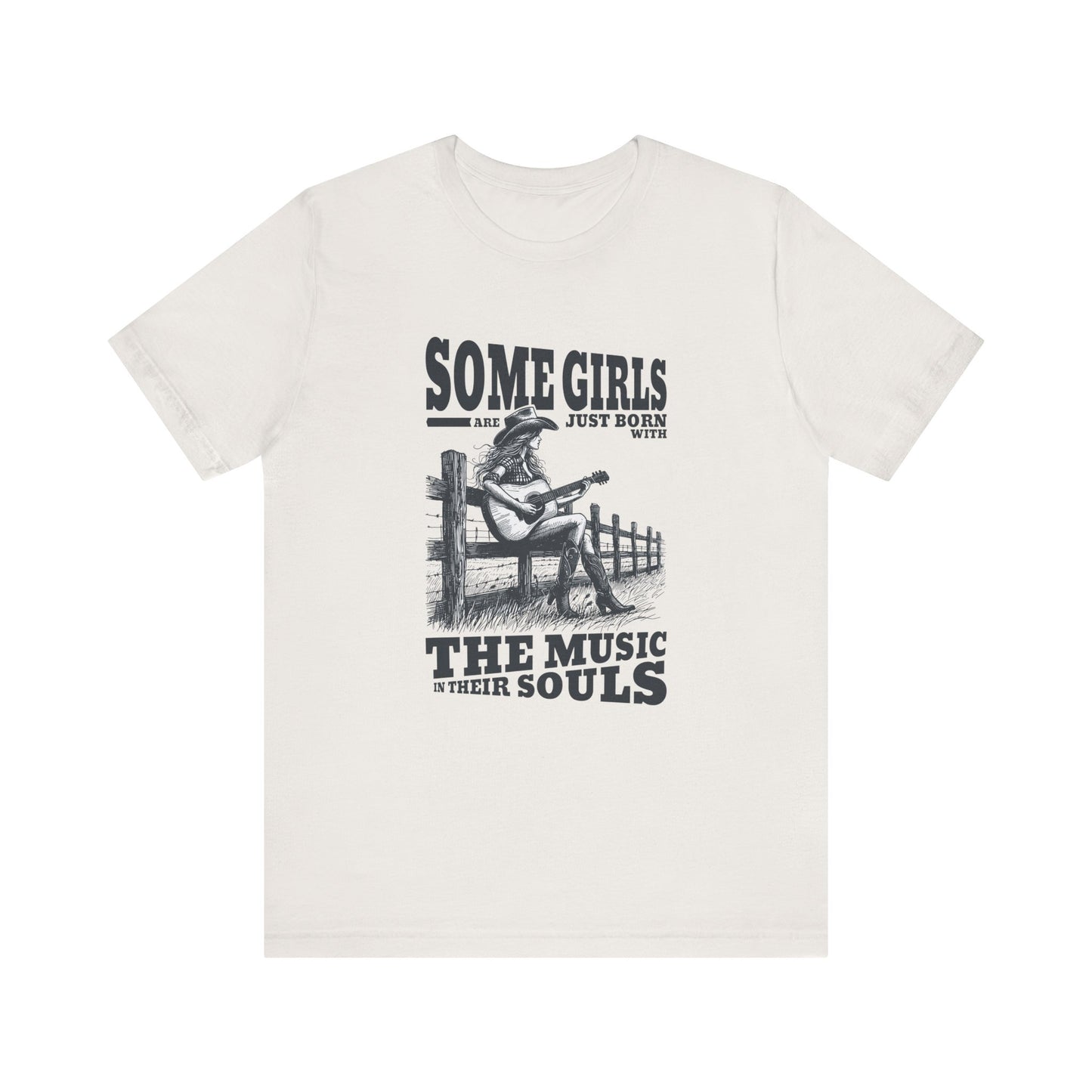 Music in Her Soul: Bella Canvas T-shirt with Cowgirl