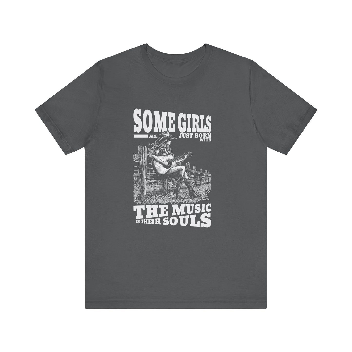 Music in Her Soul: Bella Canvas T-shirt with Cowgirl