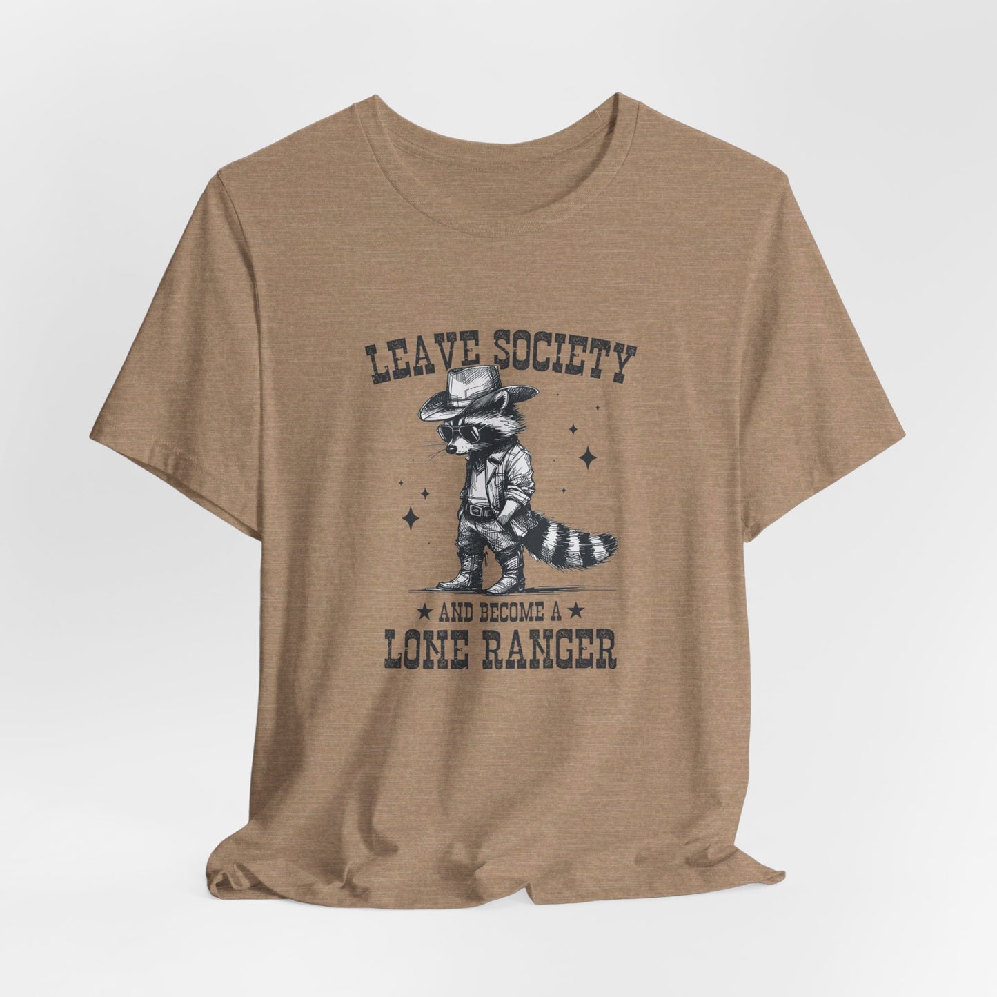 Lone Ranger: Bella Canvas T-shirt with Cowboy Raccoon