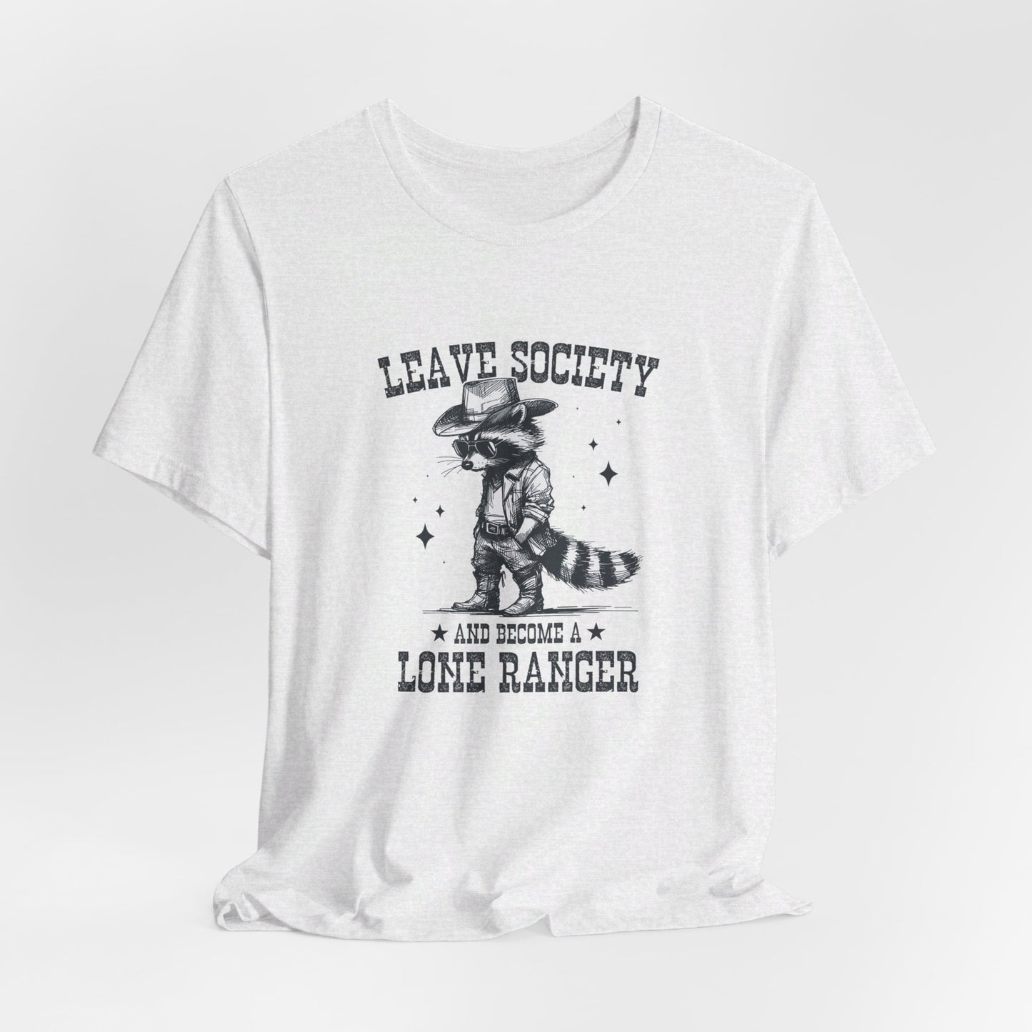 Lone Ranger: Bella Canvas T-shirt with Cowboy Raccoon