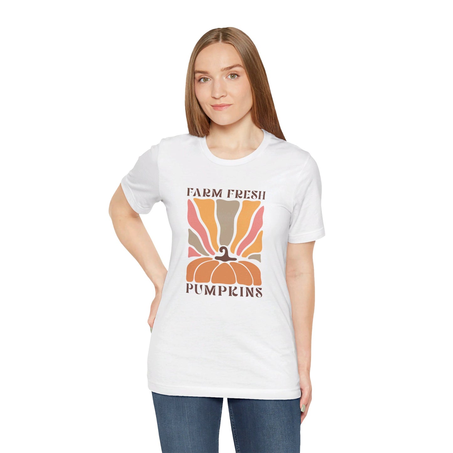 Farm Fresh Pumpkins: Retro Fall Bella Canvas T-shirt