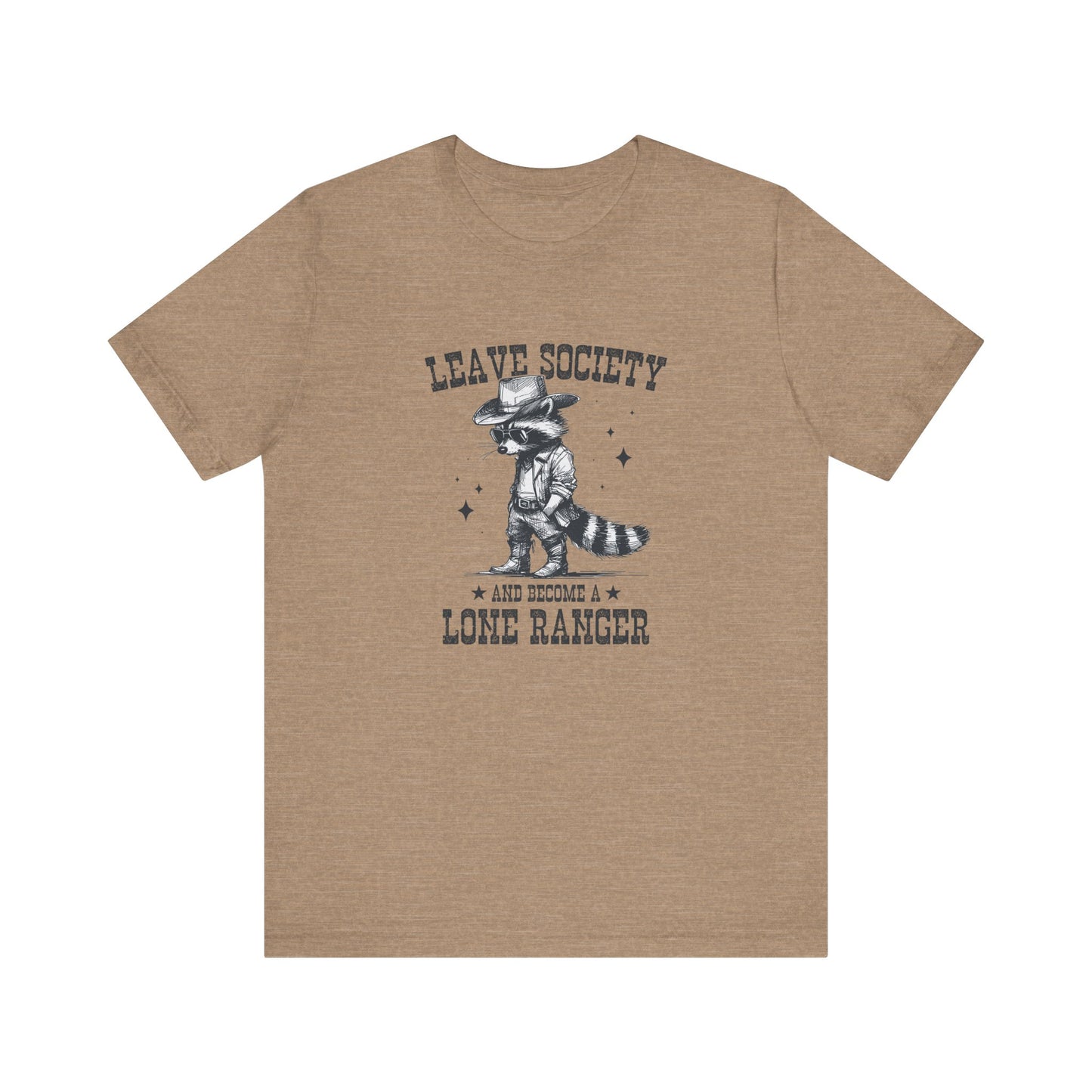 Lone Ranger: Bella Canvas T-shirt with Cowboy Raccoon