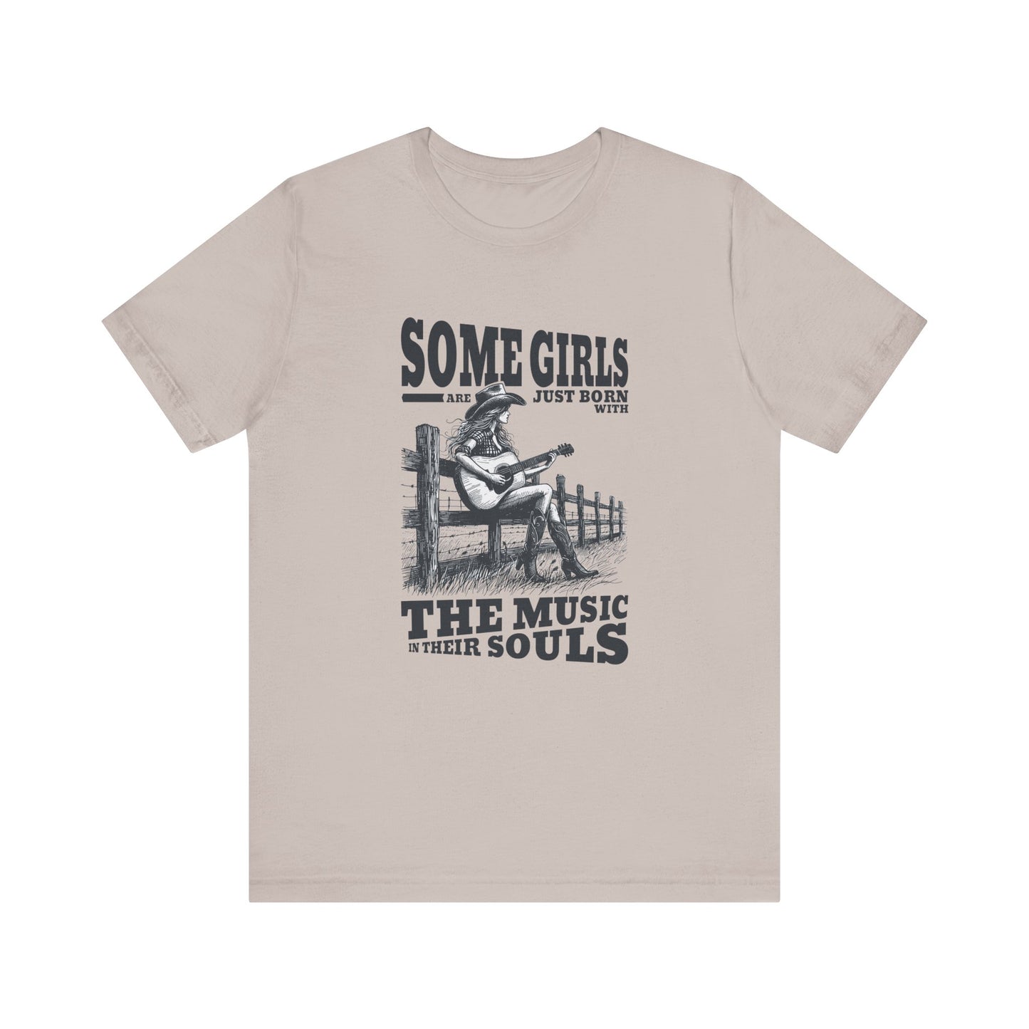 Music in Her Soul: Bella Canvas T-shirt with Cowgirl