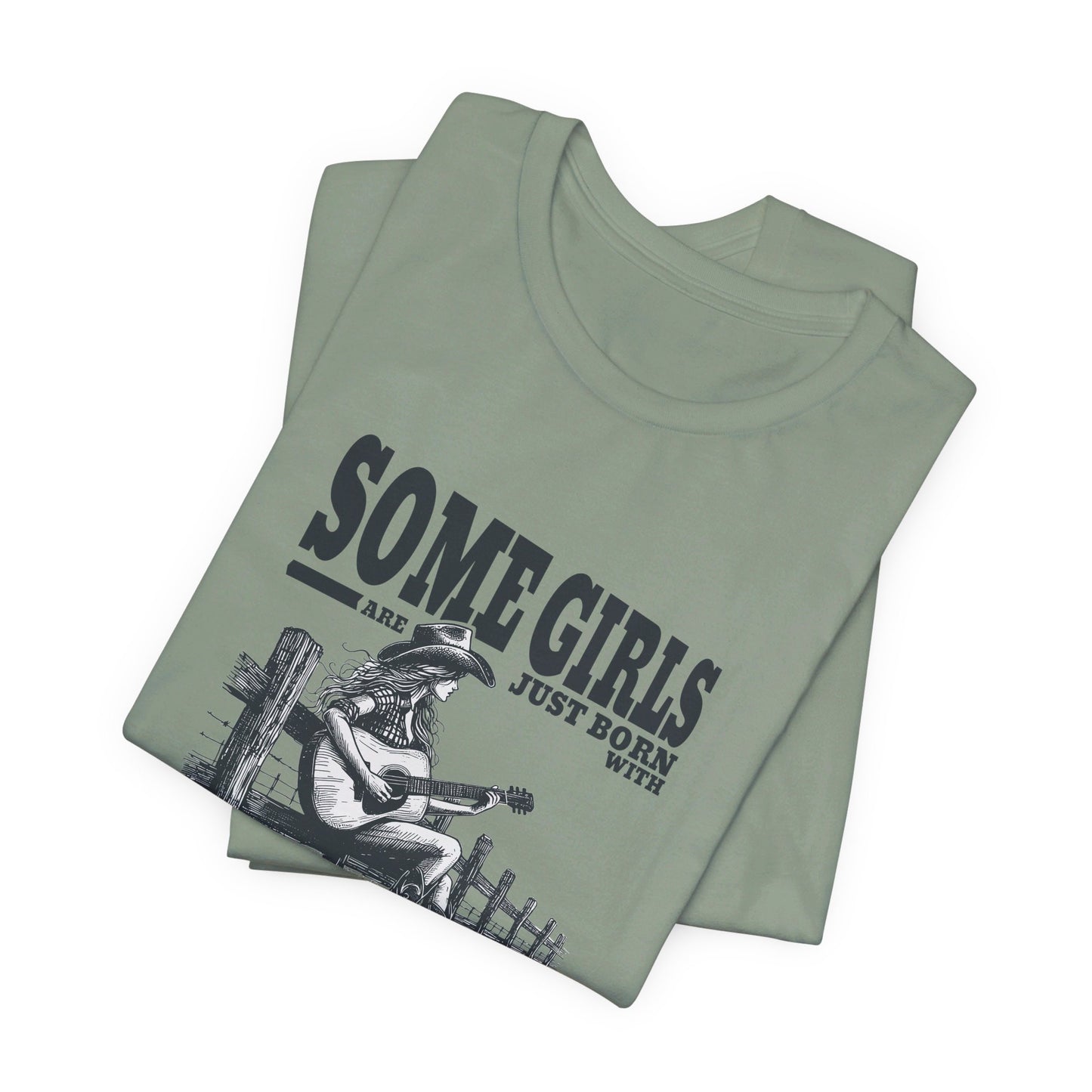 Music in Her Soul: Bella Canvas T-shirt with Cowgirl