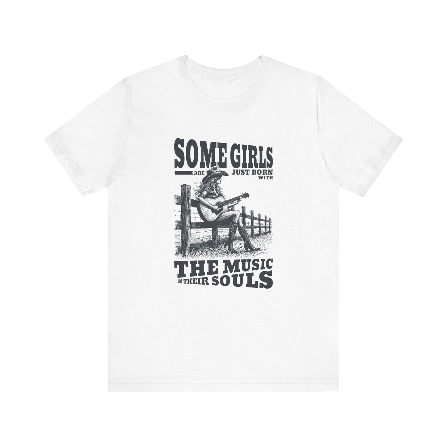 Music in Her Soul: Bella Canvas T-shirt with Cowgirl