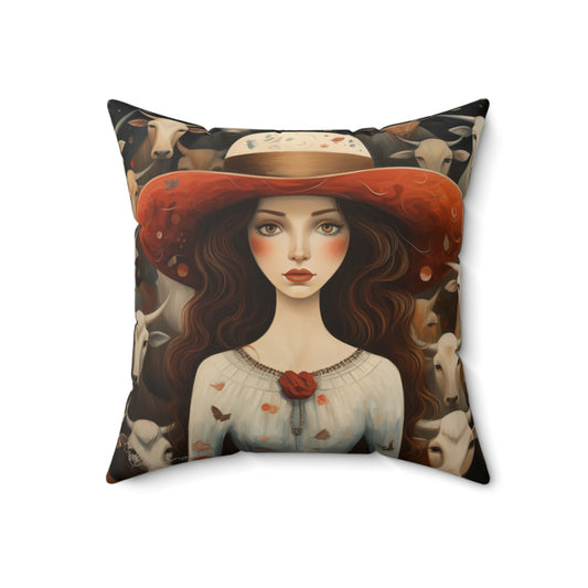 "Whimsical Paisley's Folk Art Pillow