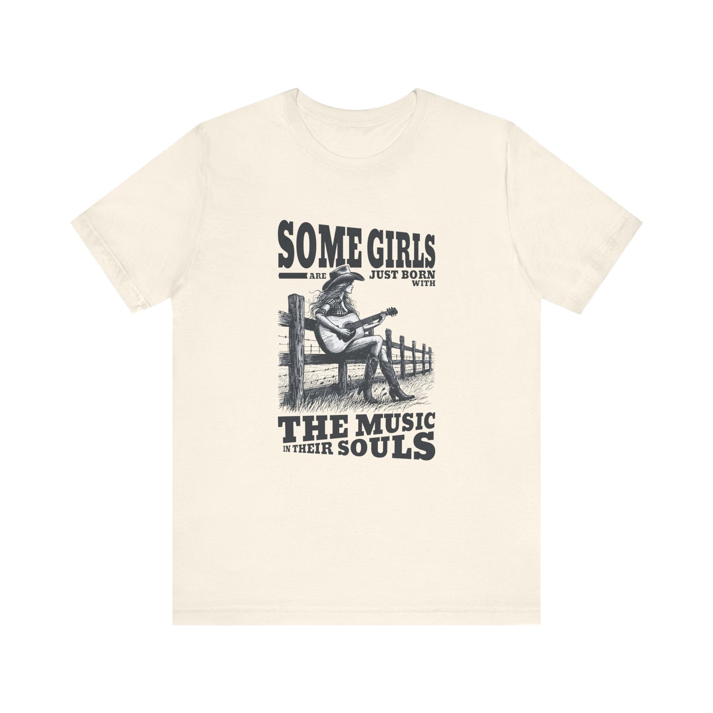 Music in Her Soul: Bella Canvas T-shirt with Cowgirl