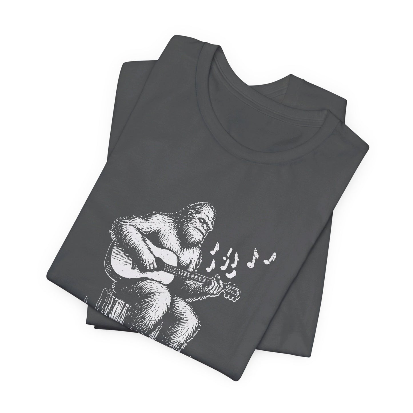 Sasquatch Serenade: Bella Canvas T-shirt with Bigfoot