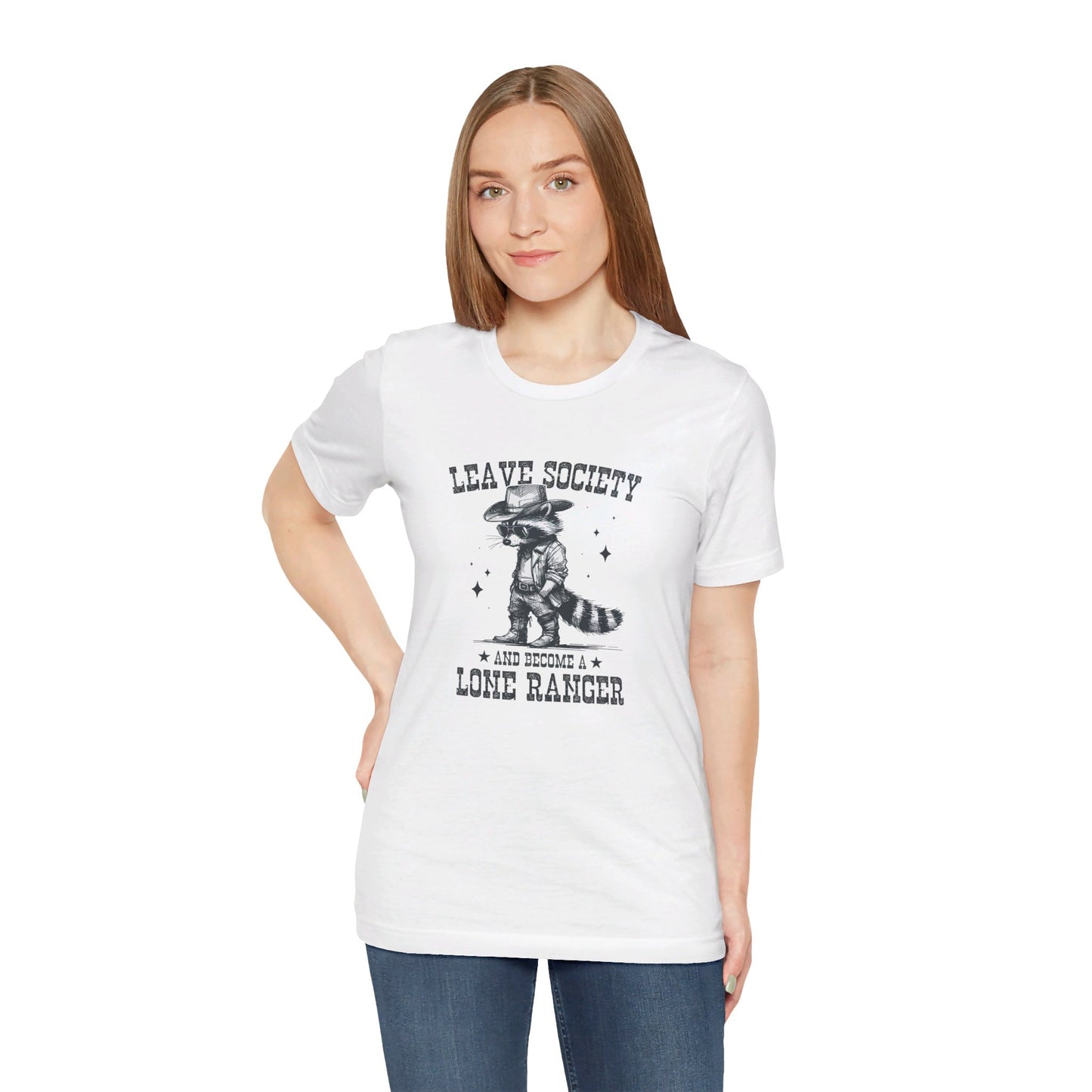 Lone Ranger: Bella Canvas T-shirt with Cowboy Raccoon