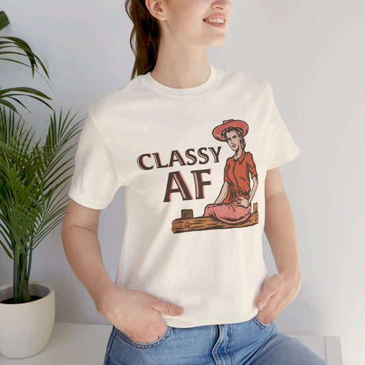 Sassy Elegance: Bella Canvas Unisex T-shirt with Vintage Cowgirl Charm