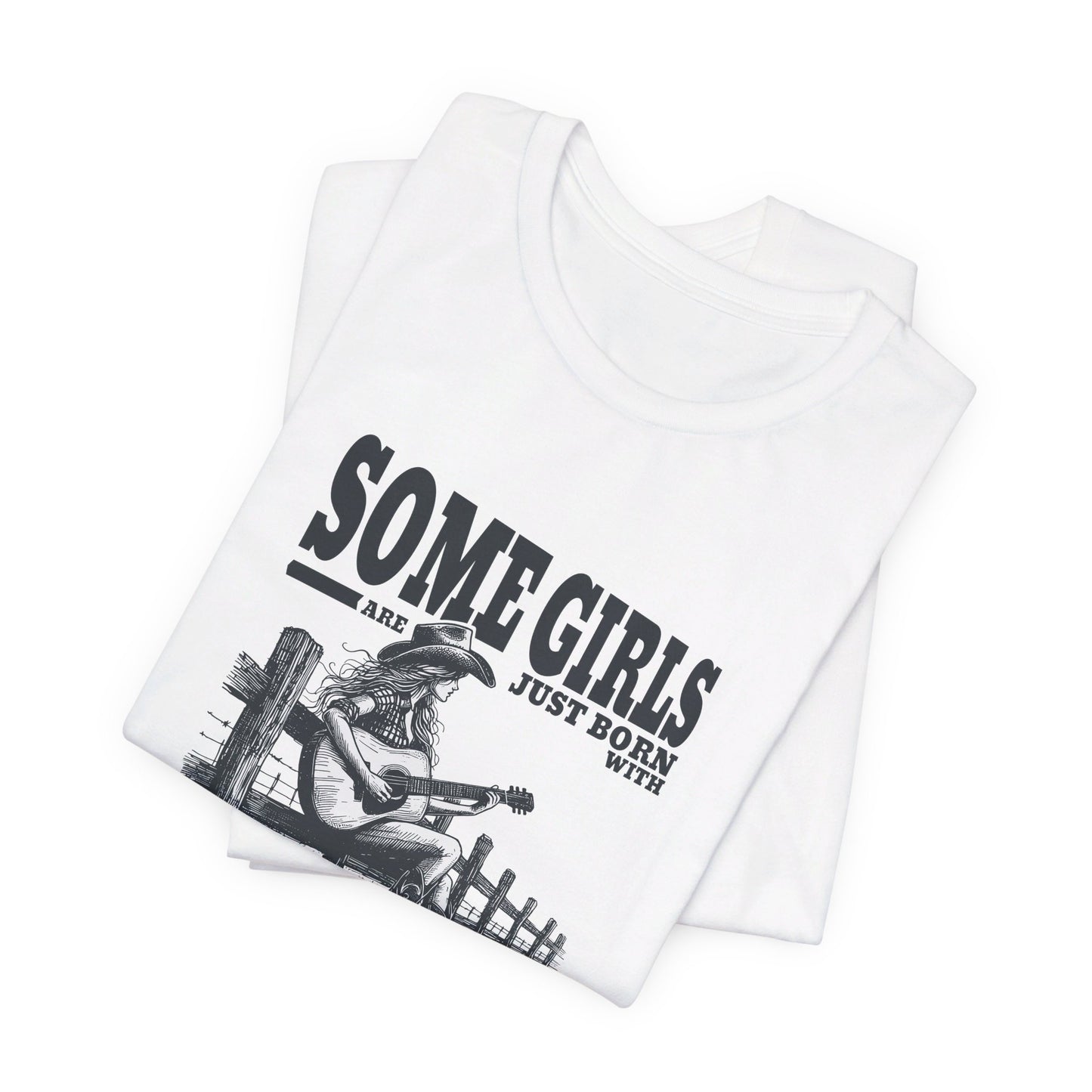 Music in Her Soul: Bella Canvas T-shirt with Cowgirl