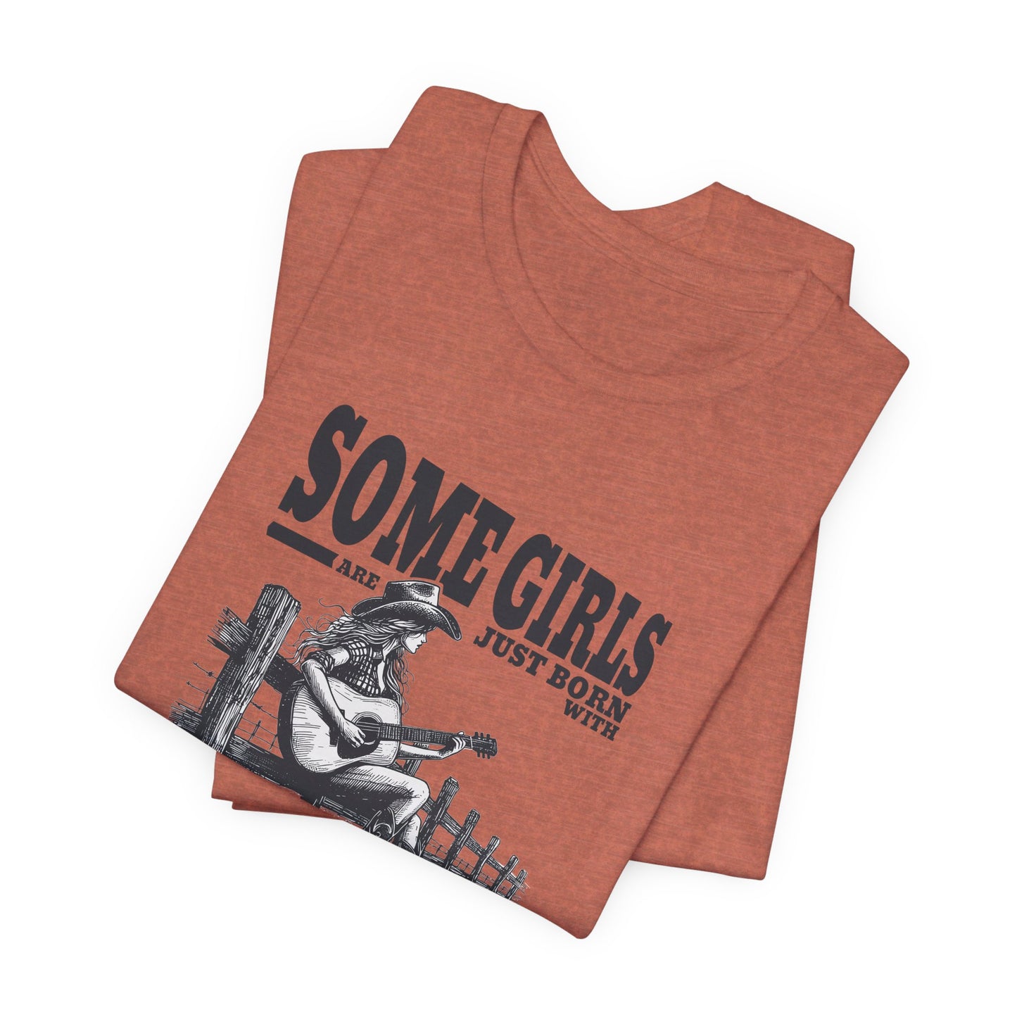 Music in Her Soul: Bella Canvas T-shirt with Cowgirl