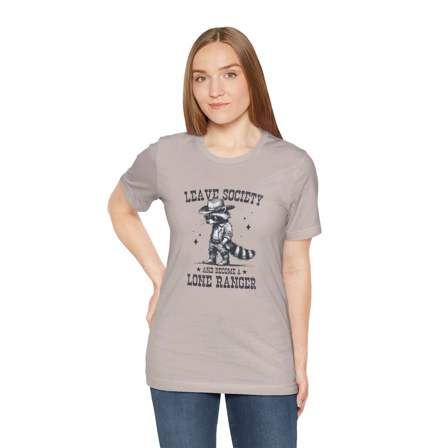 Lone Ranger: Bella Canvas T-shirt with Cowboy Raccoon