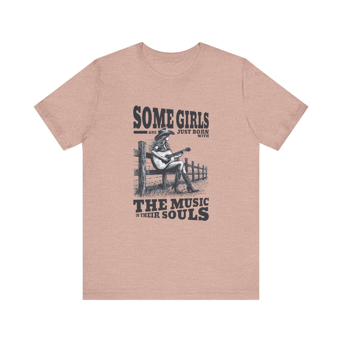 Music in Her Soul: Bella Canvas T-shirt with Cowgirl