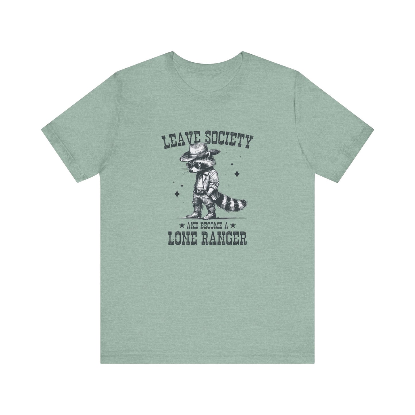 Lone Ranger: Bella Canvas T-shirt with Cowboy Raccoon