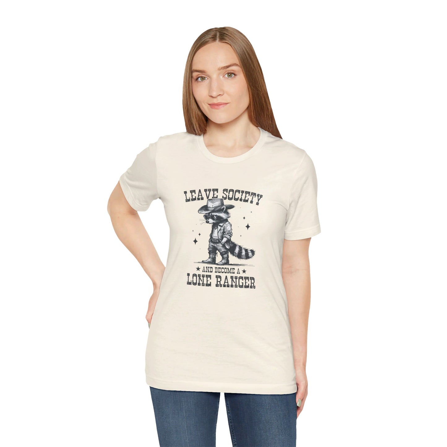 Lone Ranger: Bella Canvas T-shirt with Cowboy Raccoon