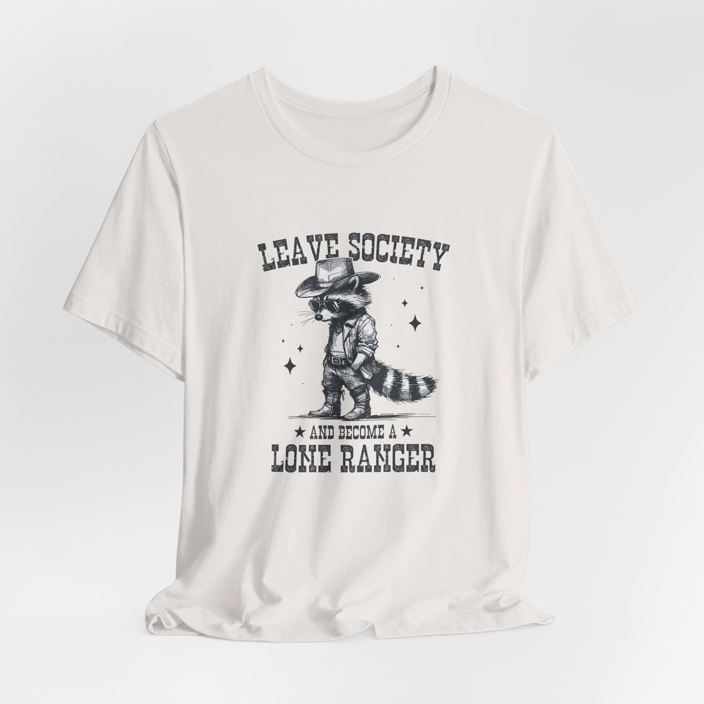 Lone Ranger: Bella Canvas T-shirt with Cowboy Raccoon