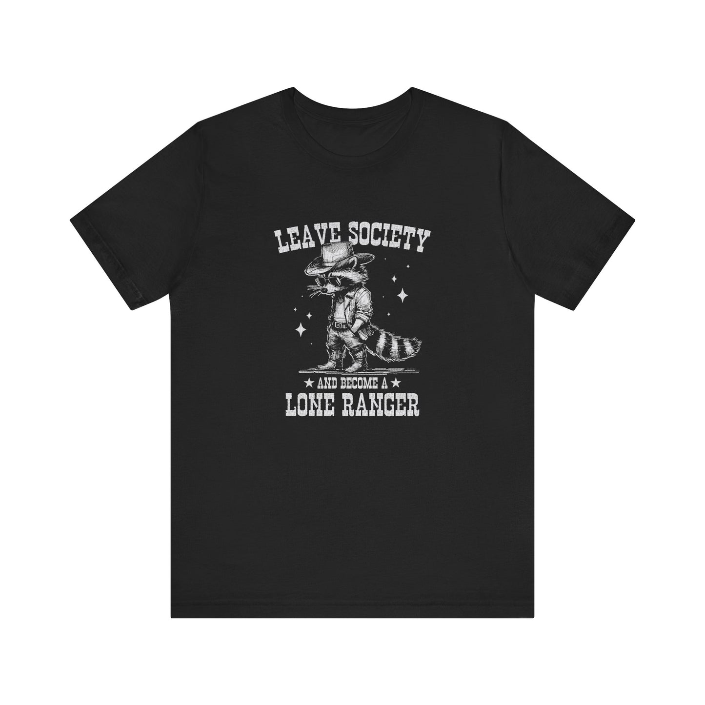 Lone Ranger: Bella Canvas T-shirt with Cowboy Raccoon