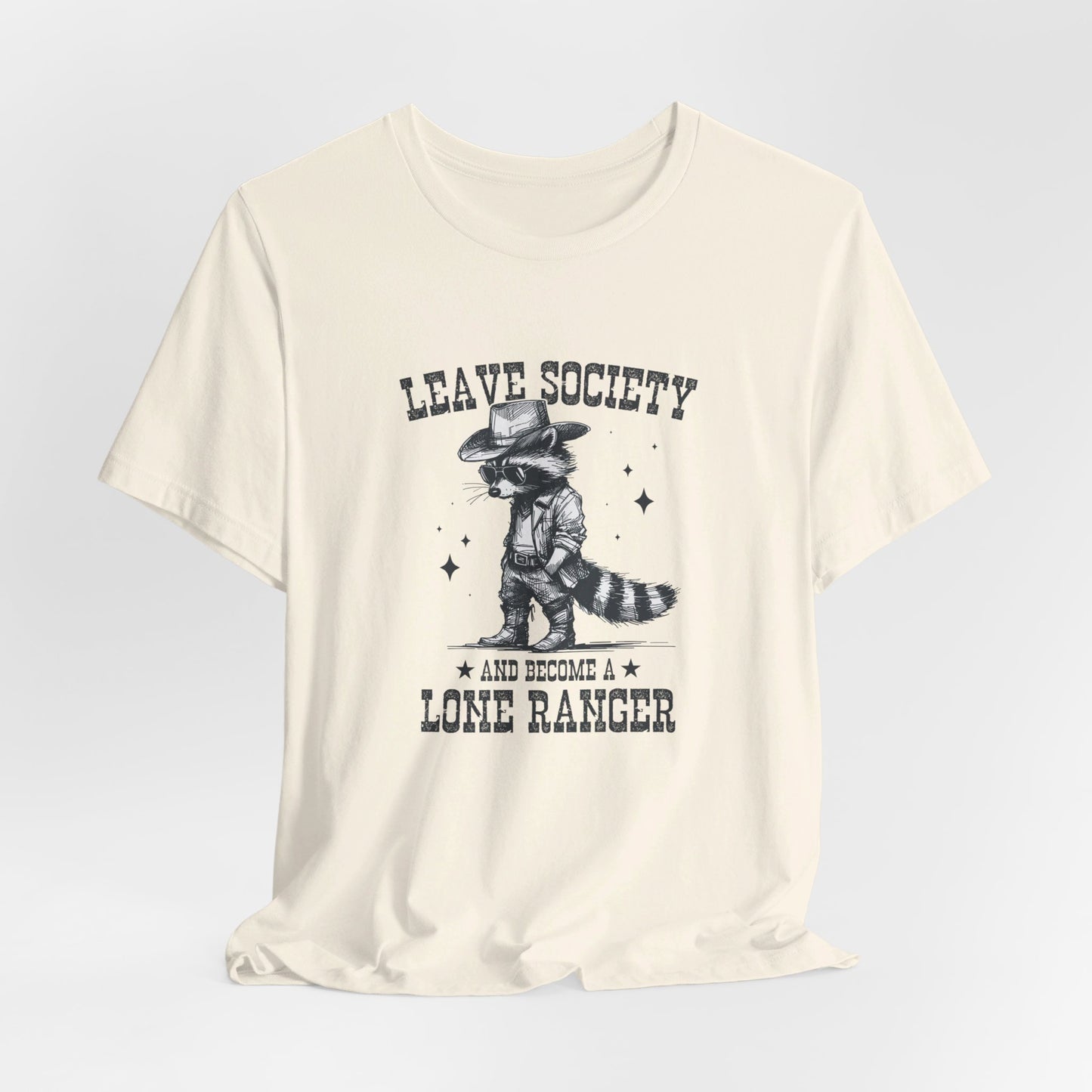 Lone Ranger: Bella Canvas T-shirt with Cowboy Raccoon