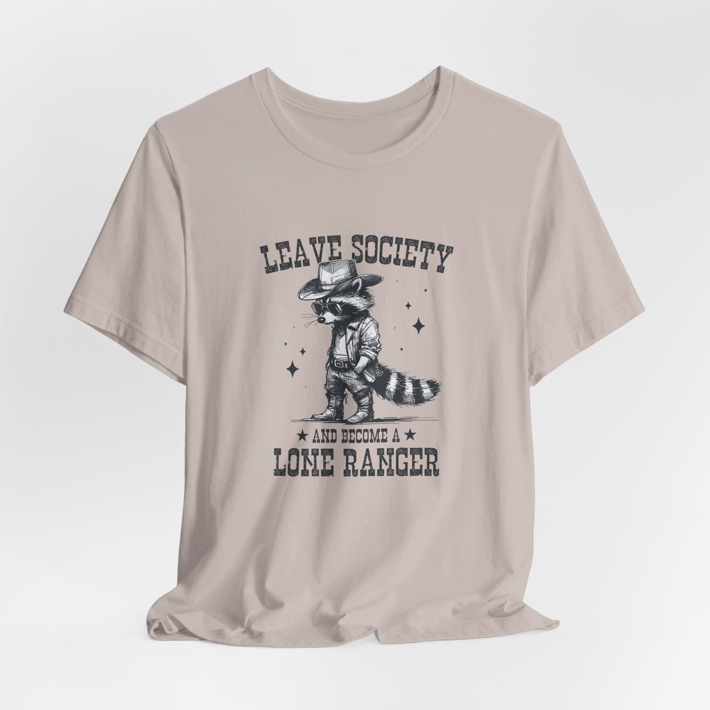 Lone Ranger: Bella Canvas T-shirt with Cowboy Raccoon