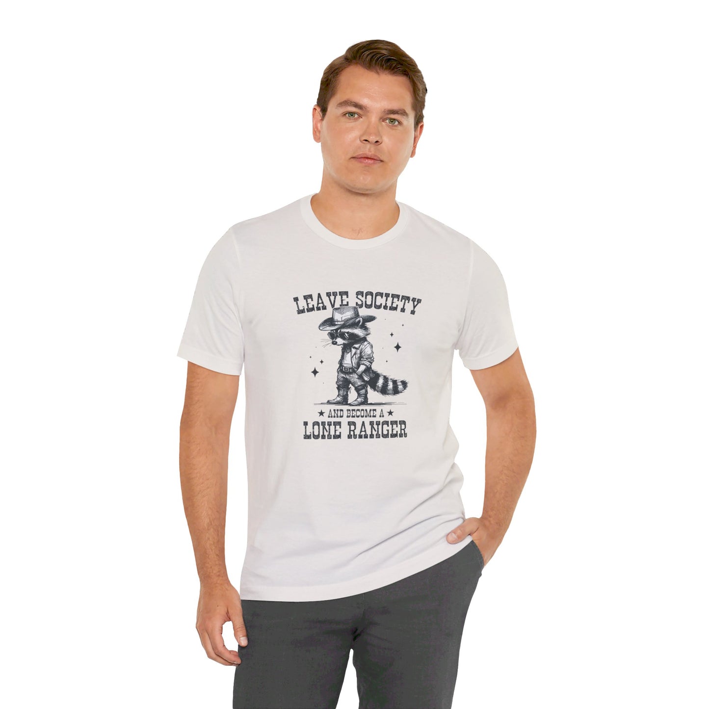 Lone Ranger: Bella Canvas T-shirt with Cowboy Raccoon