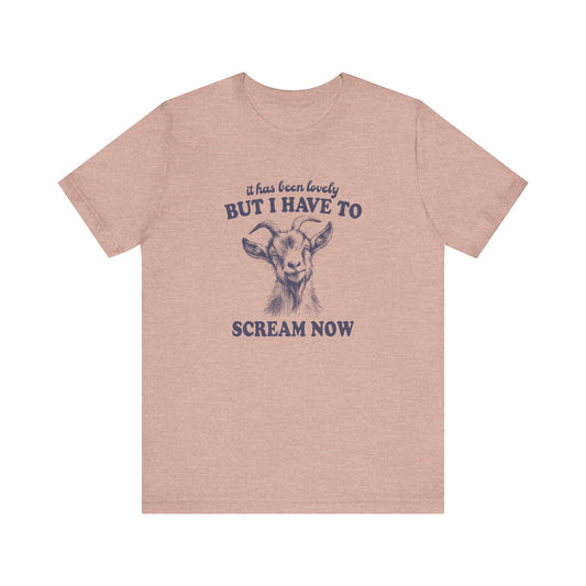 Goat Screams: Bella Canvas T-shirt with Cute Goat