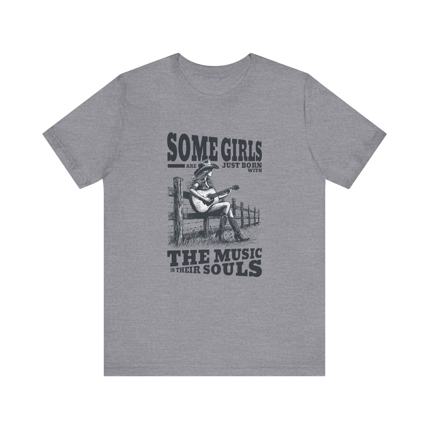 Music in Her Soul: Bella Canvas T-shirt with Cowgirl