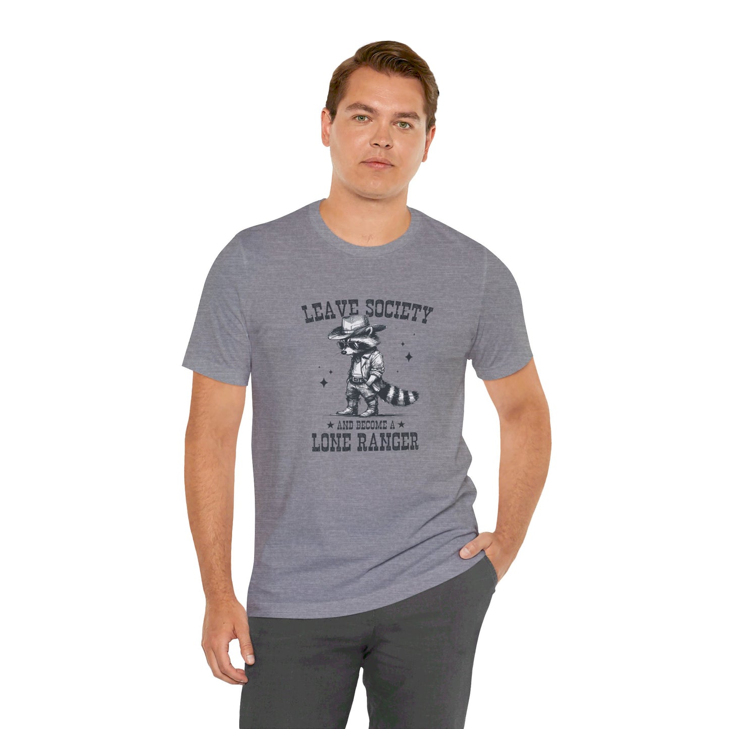 Lone Ranger: Bella Canvas T-shirt with Cowboy Raccoon