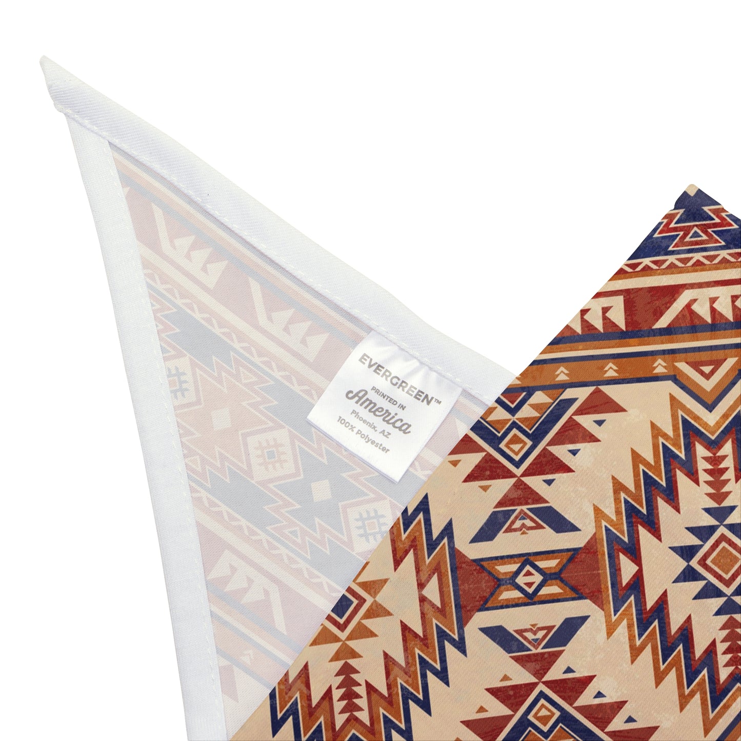 Infuse a touch of tribal flair into your dog's wardrobe with our Tribal Aztec Dog Bandana/Wild Rag. The tribal Aztec style design adds an eclectic and stylish vibe. Crafted from soft-spun polyester, this wild rag ensures comfort and durability. Make a statement on every stroll with this exclusive design, available only at Eliza Singer.