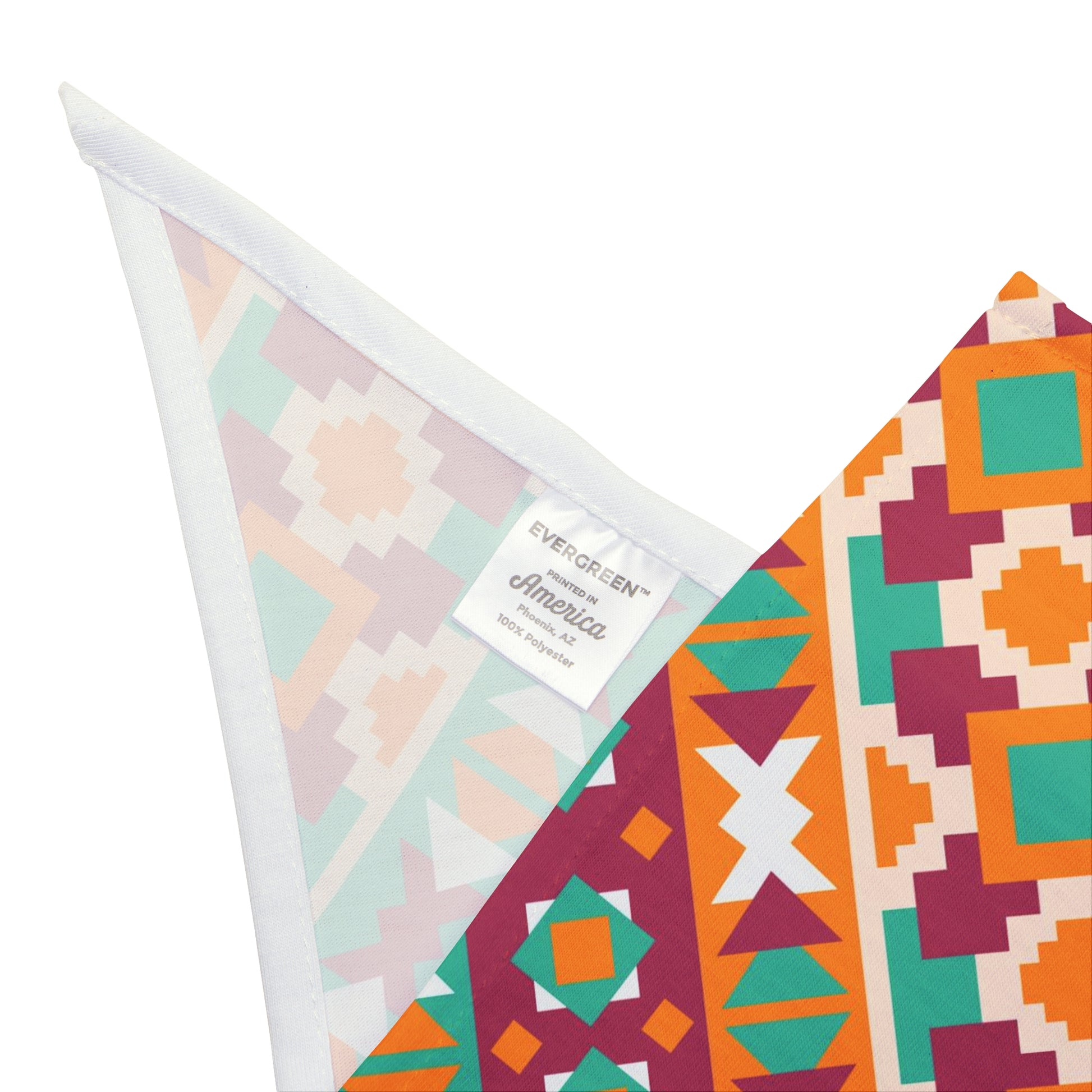 Give your dog a modern and stylish edge with our Geometric Vibes Dog Bandana/Wild Rag. The geometrical pattern in bold colors adds a contemporary flair. Crafted from soft-spun polyester, this wild rag ensures comfort and durability. Make a statement on every outing with this exclusive design, available only at Eliza Singer.