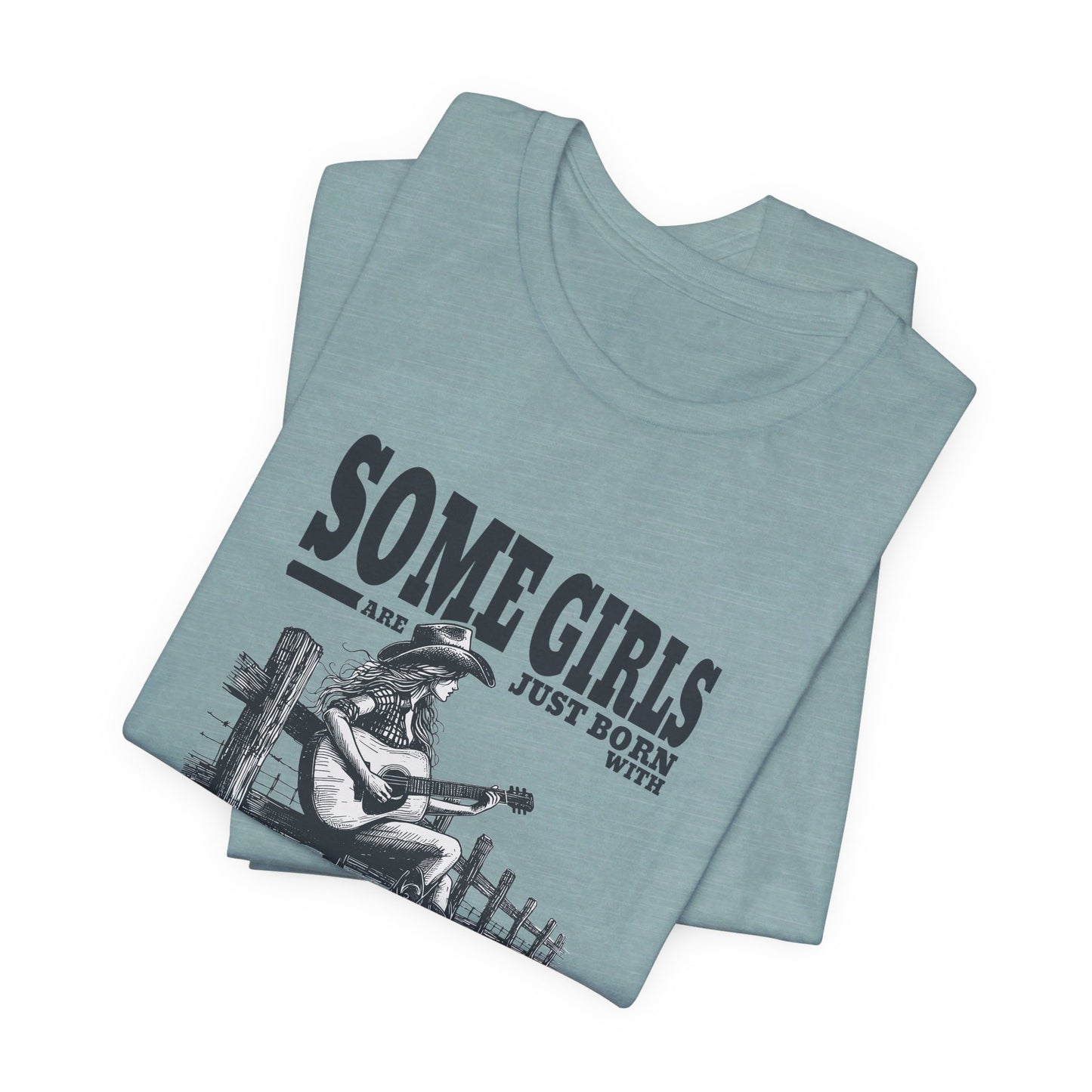 Music in Her Soul: Bella Canvas T-shirt with Cowgirl