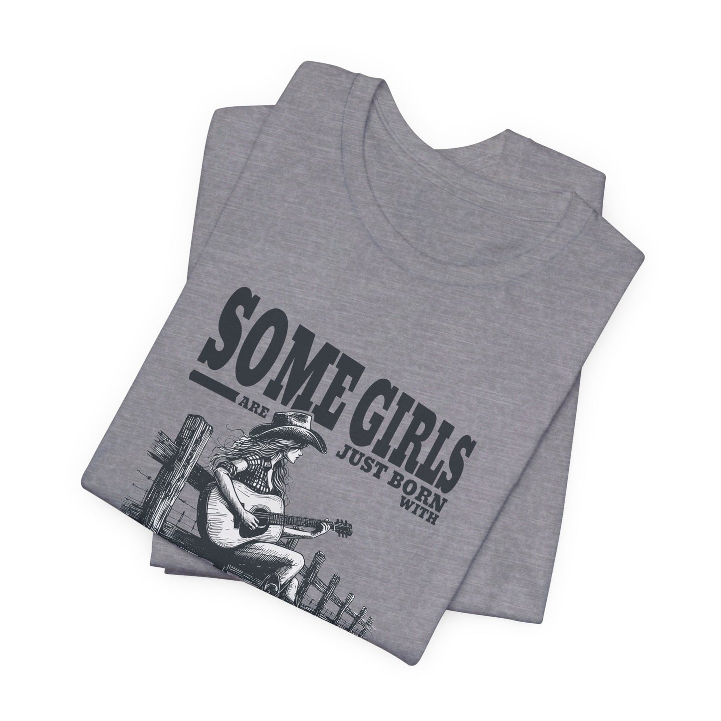 Music in Her Soul: Bella Canvas T-shirt with Cowgirl