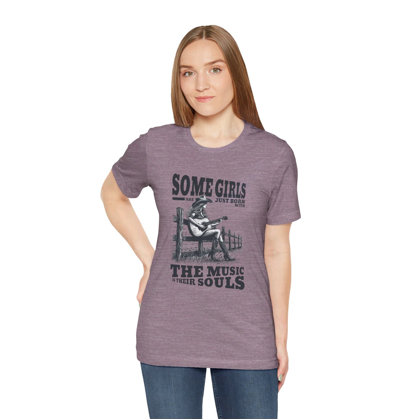 Music in Her Soul: Bella Canvas T-shirt with Cowgirl