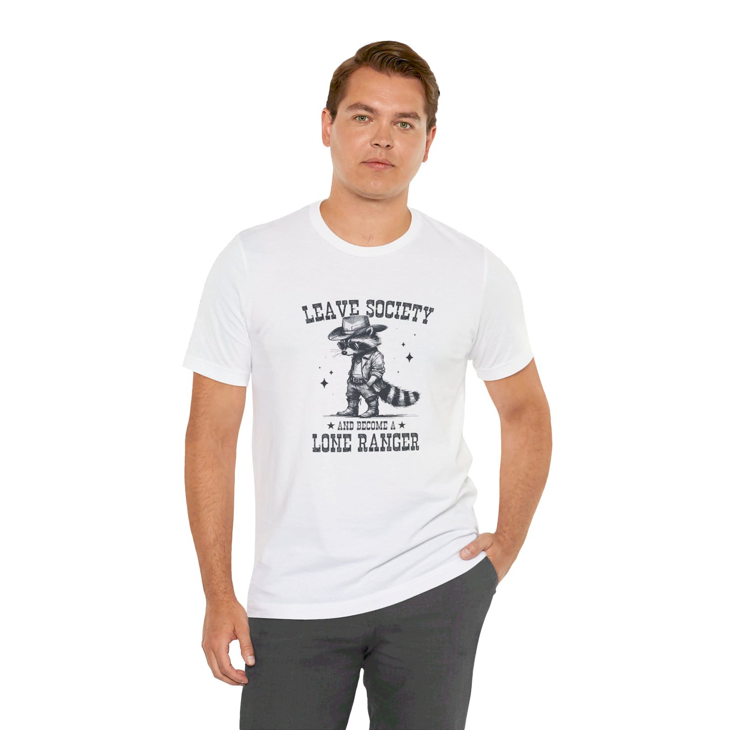 Lone Ranger: Bella Canvas T-shirt with Cowboy Raccoon