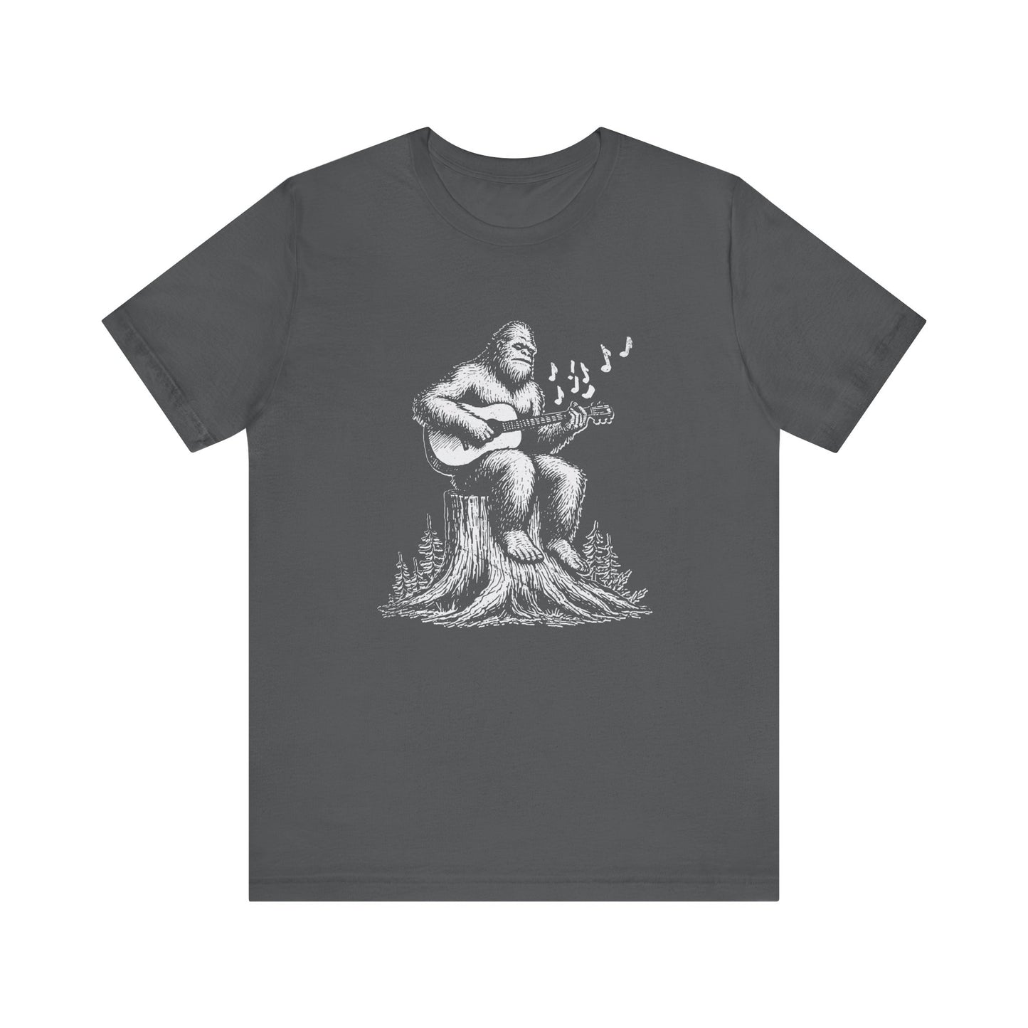 Sasquatch Serenade: Bella Canvas T-shirt with Bigfoot