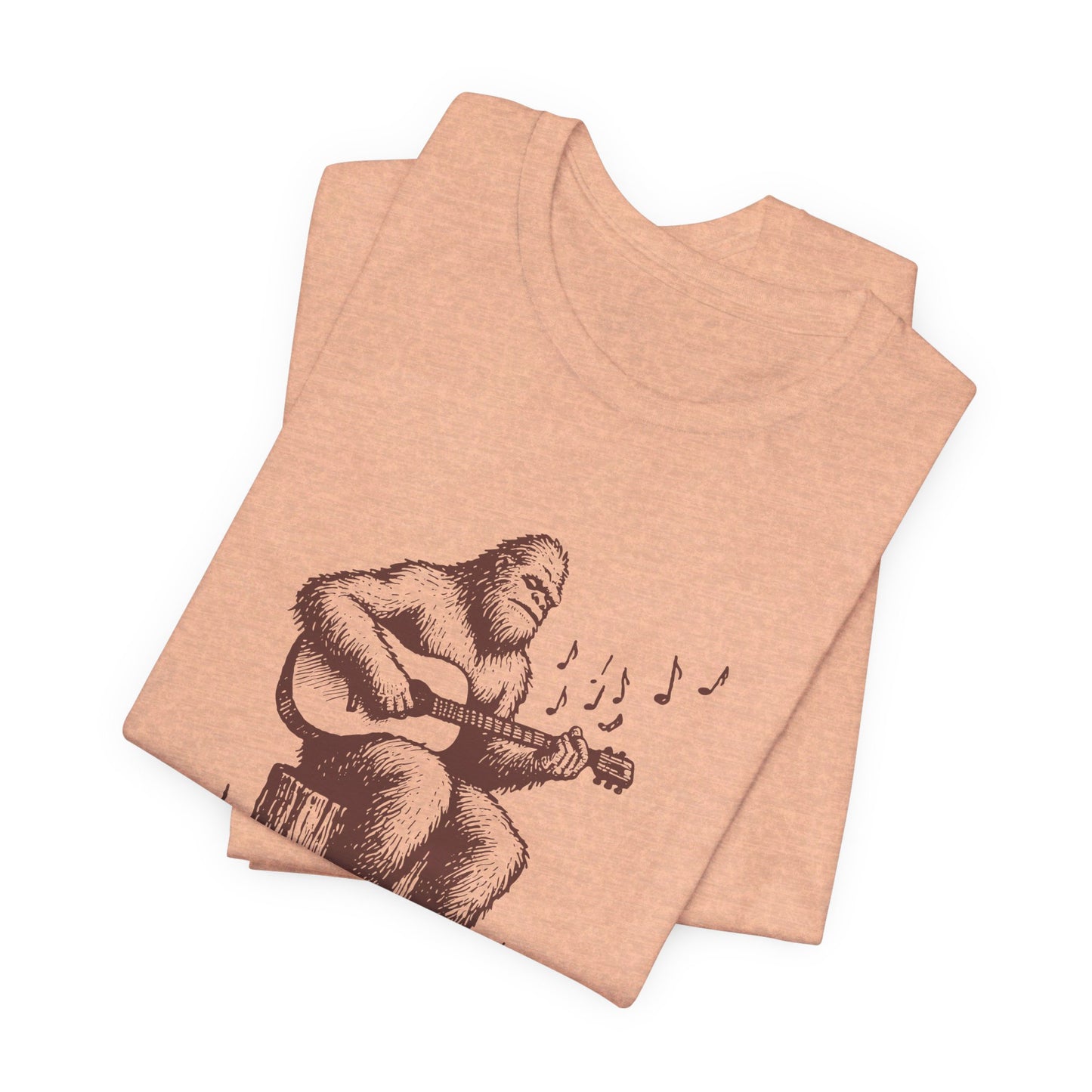 Sasquatch Serenade: Bella Canvas T-shirt with Bigfoot