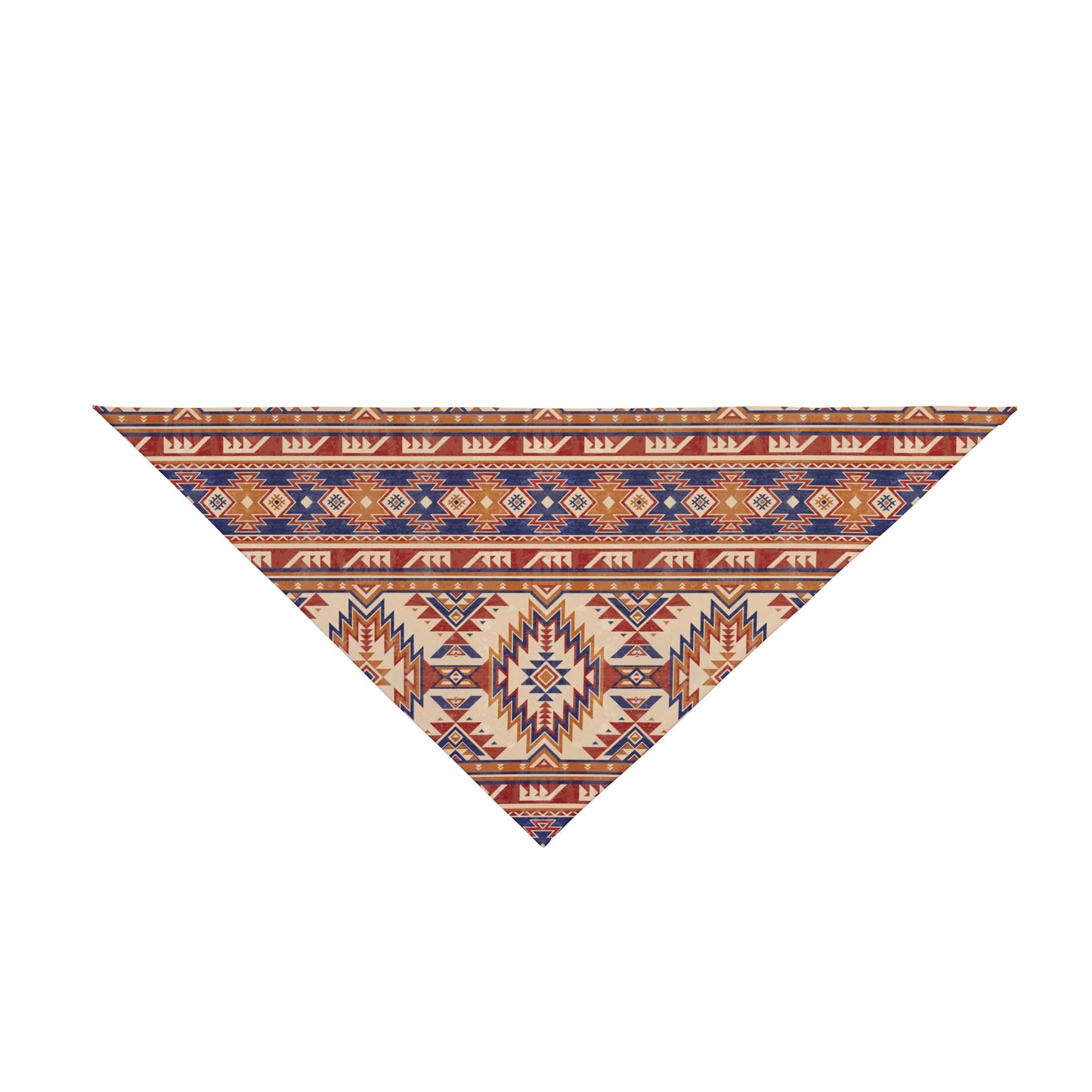 Infuse a touch of tribal flair into your dog's wardrobe with our Tribal Aztec Dog Bandana/Wild Rag. The tribal Aztec style design adds an eclectic and stylish vibe. Crafted from soft-spun polyester, this wild rag ensures comfort and durability. Make a statement on every stroll with this exclusive design, available only at Eliza Singer.