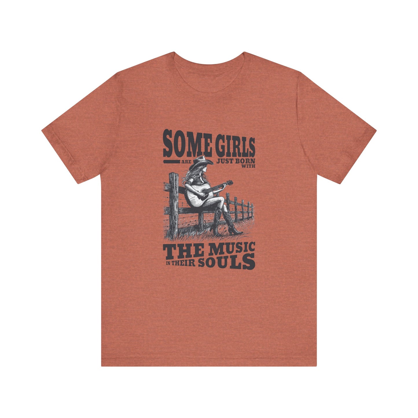 Music in Her Soul: Bella Canvas T-shirt with Cowgirl